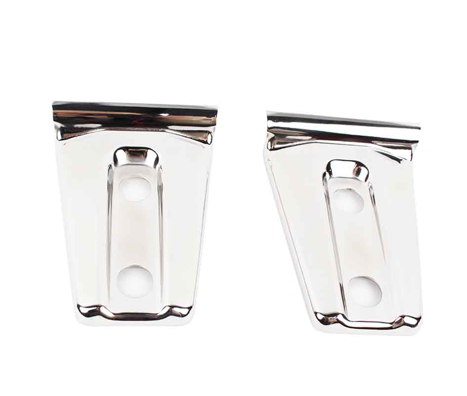 Kentrol T-304 stainless steel hinges for Jeep Wrangler JK, showcasing the polished stainless steel