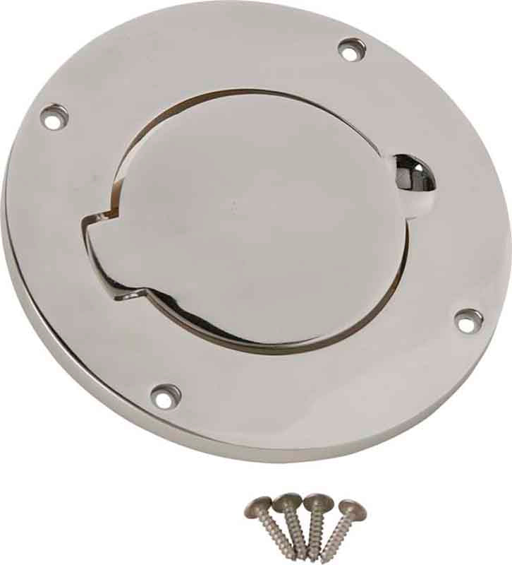 Billet Style Gas Hatch Fits TJ - 1997-06 - Polished Stainless Steel