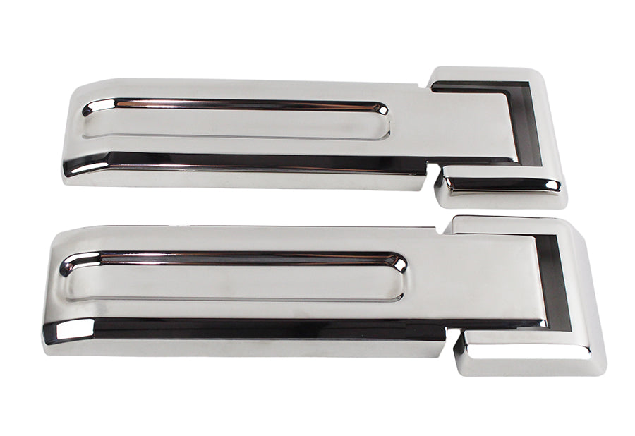 Kentrol T-304 stainless steel tailgate hinges for Jeep Wrangler JK, showcasing the polished stainless steel