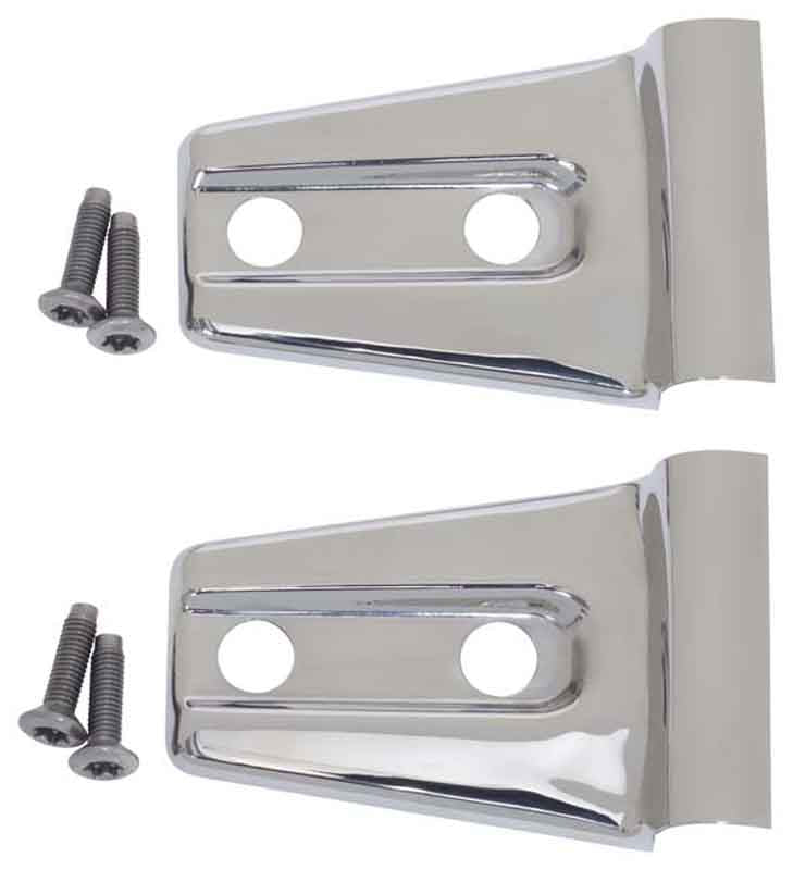 Kentrol T-304 stainless steel hinges for Jeep Wrangler JK, showcasing the polished stainless steel