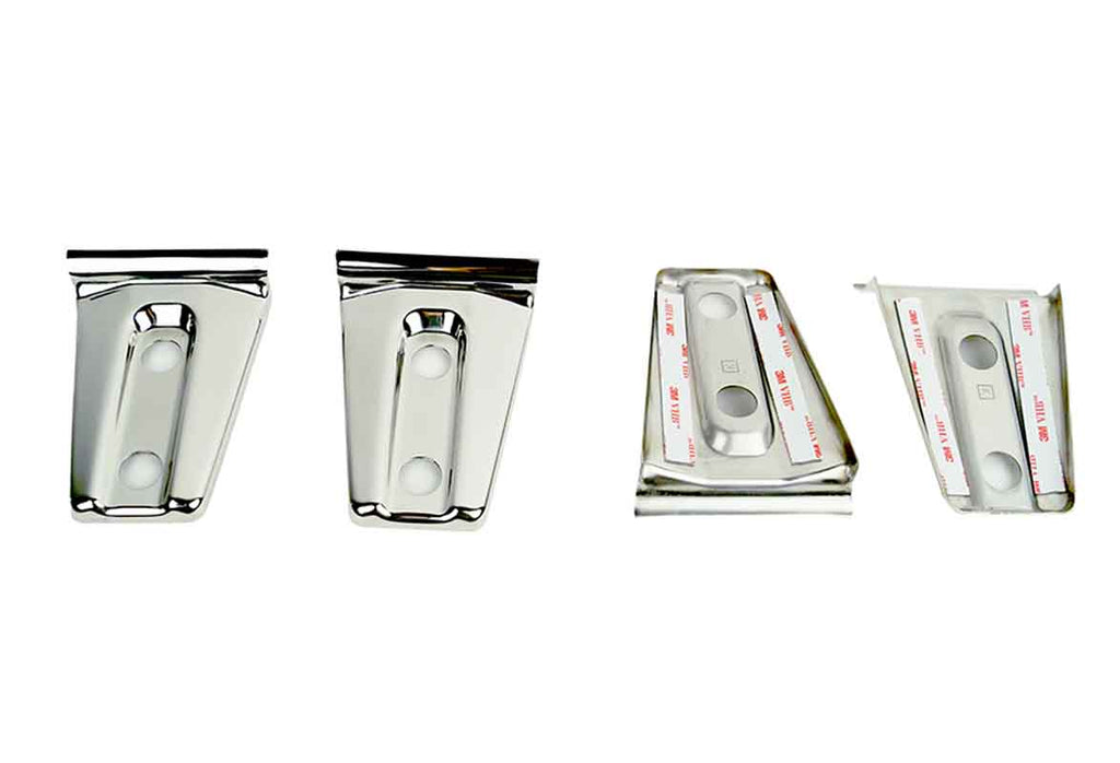 Kentrol T-304 stainless steel hinges for Jeep Wrangler JK, showcasing the polished stainless steel