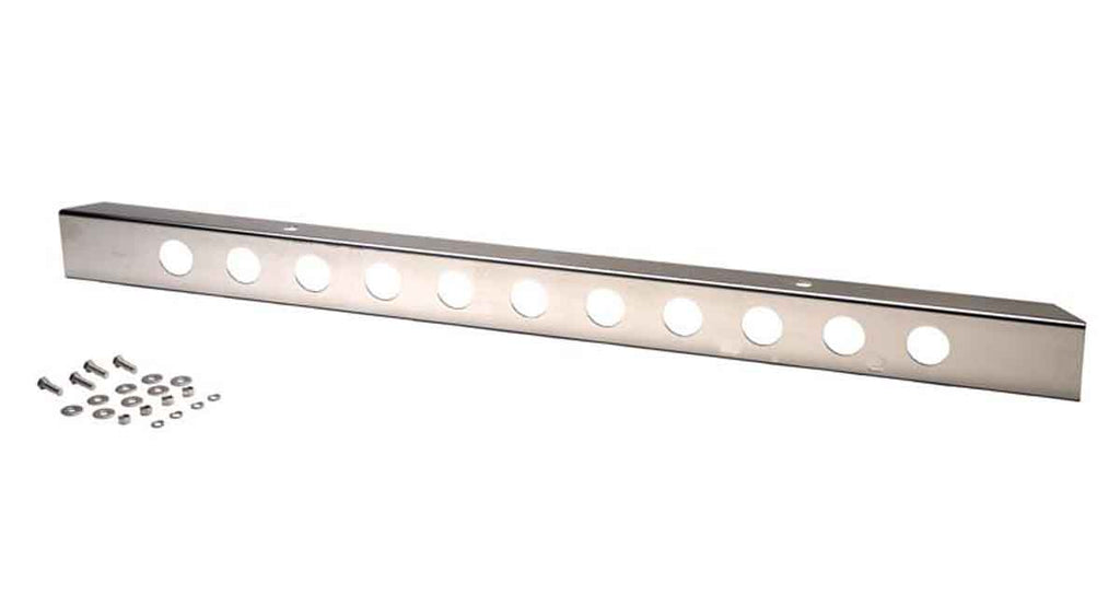 Side view of the Kentrol Front Bumper w/holes For 1955-1986 Jeep CJ 30429 with the included hardware