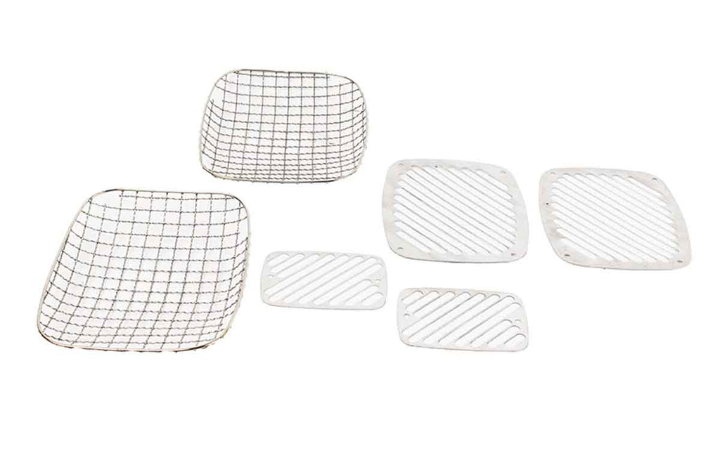 Billet & Wire Mesh Set (6 pieces) Fits YJ - 1987-95 - Polished Stainless Steel