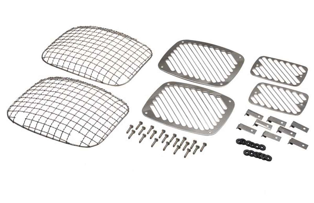 Billet & Wire Mesh Set (6 pieces) Fits YJ - 1987-95 - Polished Stainless Steel