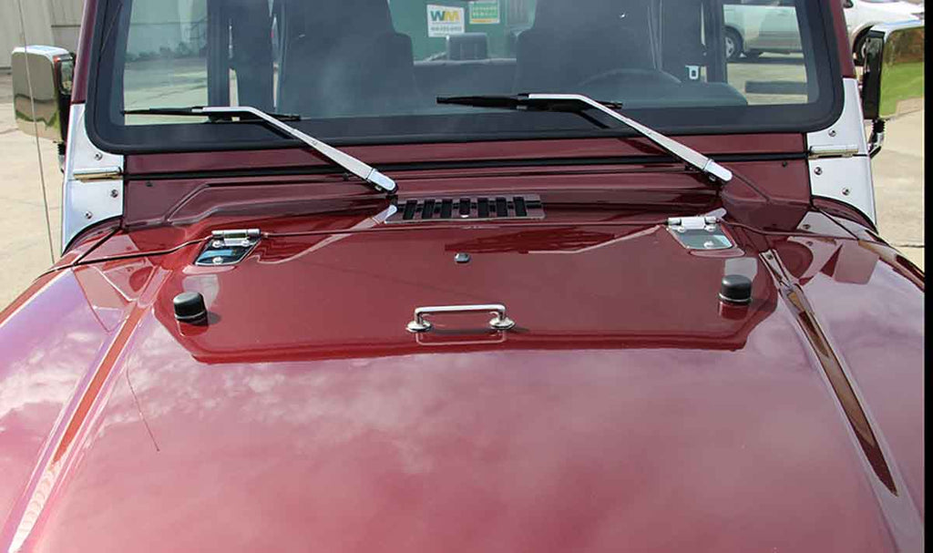 Frontal view of the Kentrol Mirror Kit for 1988-2006 Jeep Wrangler 30475 installed to the vehicle