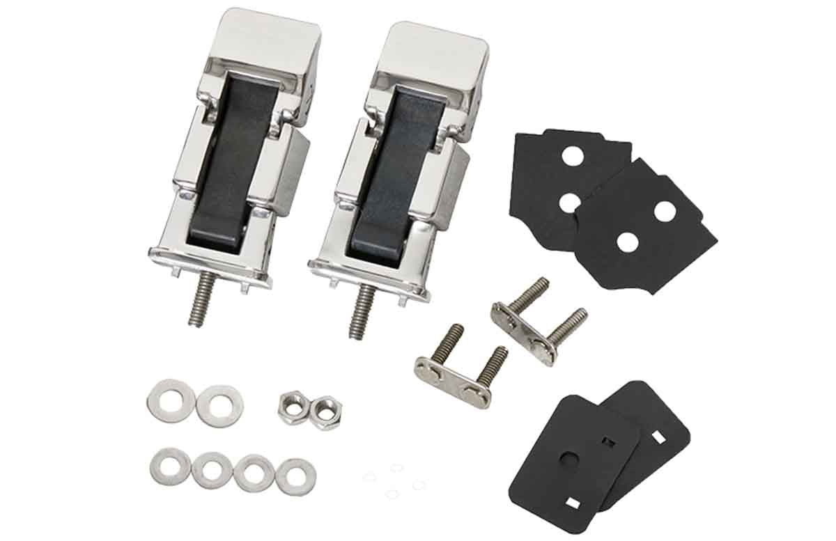 Stainless Steel TJ Style Hood Catch Kit In Black Stainless For Jeep CJ And Yj 1976 1995 - Foto 11