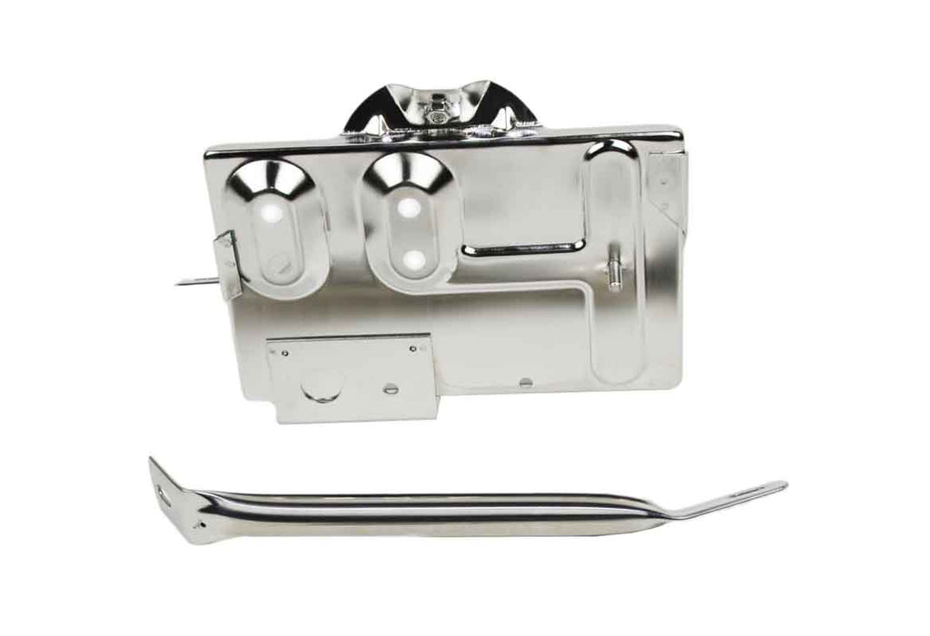 Battery Tray w/ Support Arm Fits CJ - 1976-86 - Polished Stainless Steel