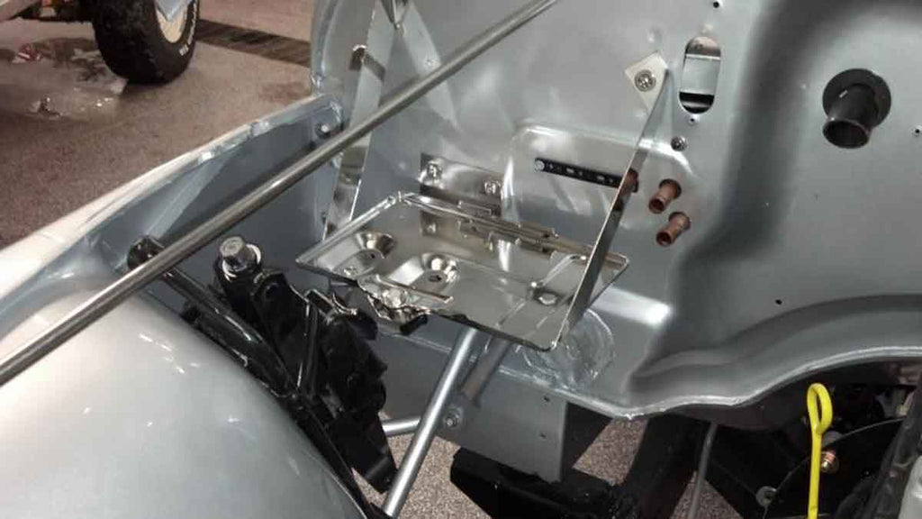 Kentrol Battery Tray Kit w/Support Arm For 1976-1986 Jeep CJ 30498 installed to the vehicle
