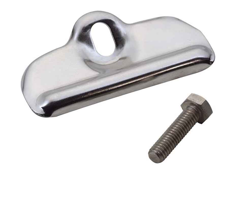 Battery Tray Clamp Fits CJ - 1976-86 - Polished Stainless Steel