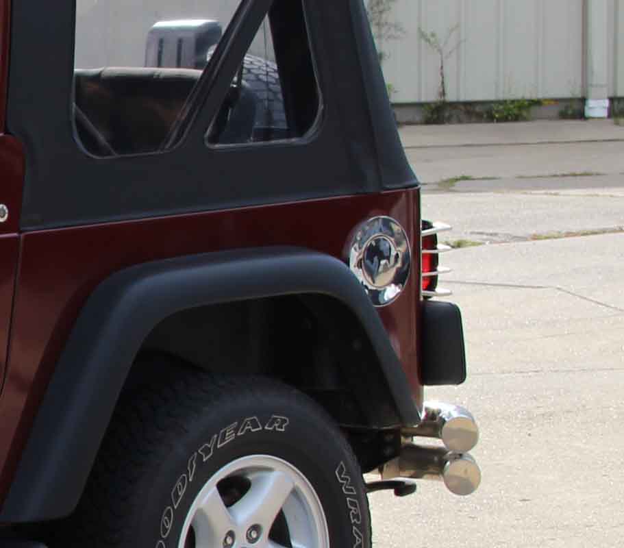 Kentrol Billet Style Gas Hatch for 1997-2006 Jeep Wrangler 30553 installed to the vehicle