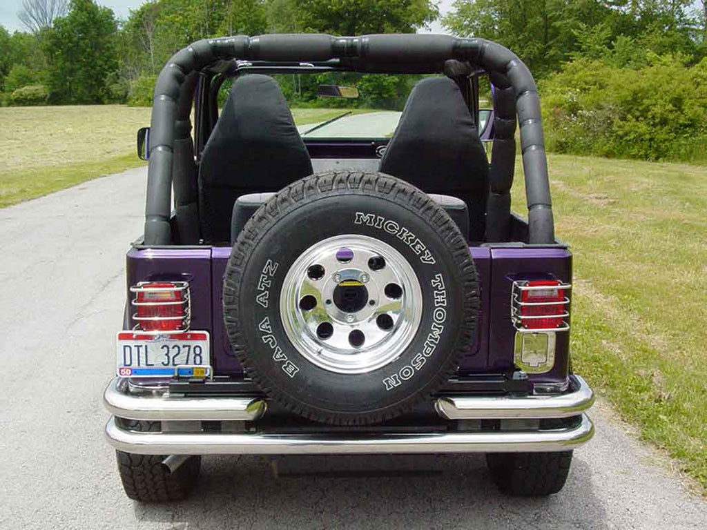 Wide view of the Kentrol Fuel Hatch for 1976–1995 Jeep CJ/Wrangler 30559 installed to the vehicle
