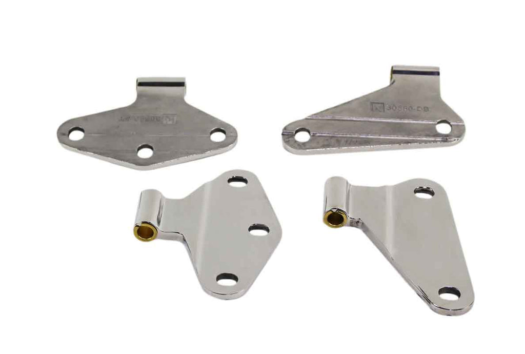 Kentrol T-304 stainless steel hinges for Jeep Wrangler JL, showcasing the polished stainless steel