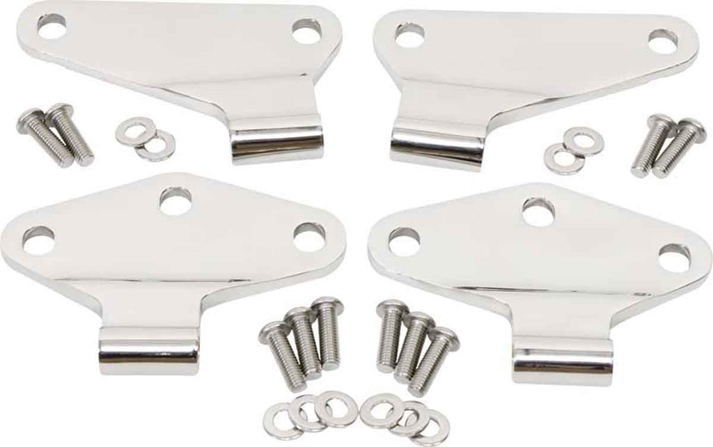 Kentrol T-304 stainless steel hinges for Jeep Wrangler JL, showcasing the polished stainless steel