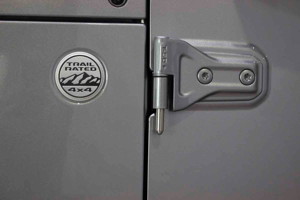 Kentrol Door Alignment Pins for 2018 & Up Jeep Wrangler/Gladiator 30717 installed to the vehicle