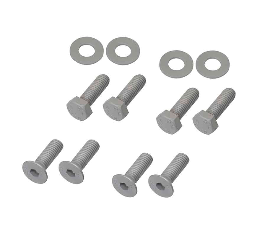 Included hardware for the Kentrol Hood Hinges for 2007-2018 Jeep Wrangler 40572