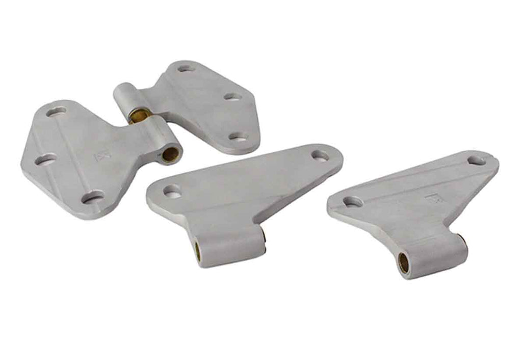 Kentrol T-304 stainless steel hinges for Jeep Wrangler JL, showcasing the sand blasted ready to paint