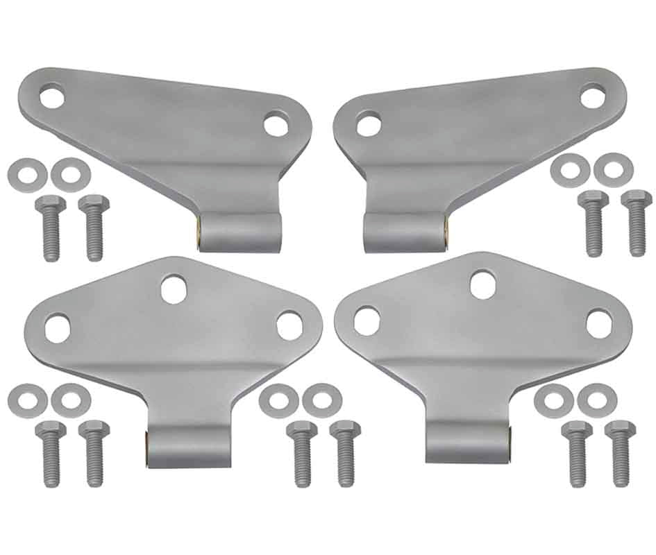 Kentrol T-304 stainless steel hinges for Jeep Wrangler JL, showcasing the sand blasted ready to paint