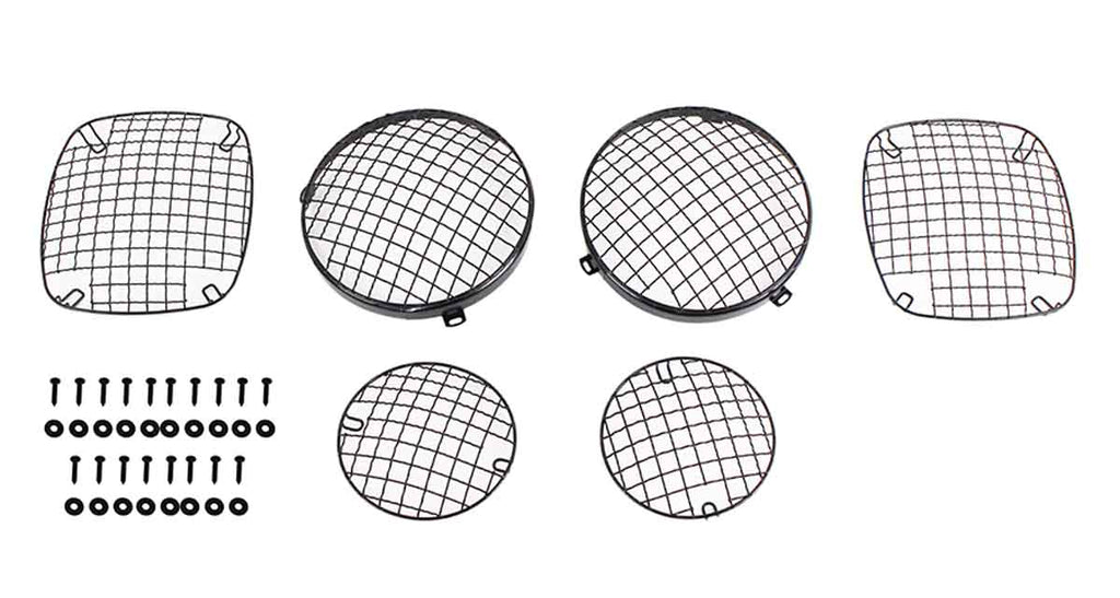 Kentrol Mesh Light Guard Set for 1976-1986 Jeep CJ 50465 with included hardware