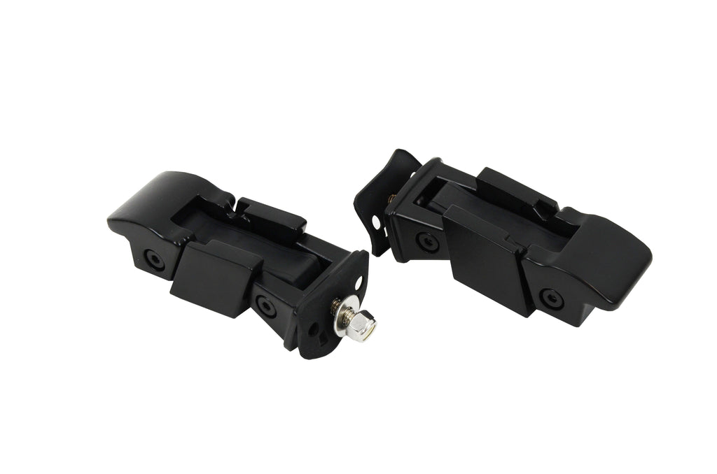 Side view of the Kentrol Hood Catches for 1997-2006 Jeep Wrangler 50489