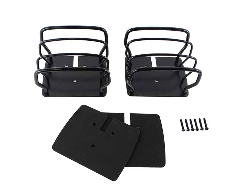 Overhead shot of the Kentrol Tail Light Guard for 1976-2006 Jeep CJ/Wrangler 50497 with included hardware