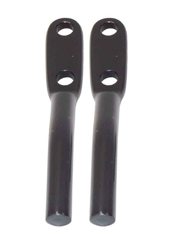 Black Powder Coated Door Strap Kit - CJ/YJ Fits CJ & YJ Wranglers - 1976 - 1995 Black Powder Coated Stainless