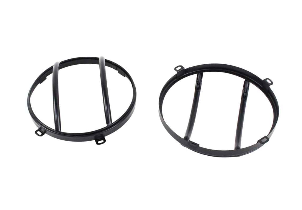 Opposing side views of the Kentrol Euro Headlight Guards for 2007-2018 Jeep Wrangler 50573
