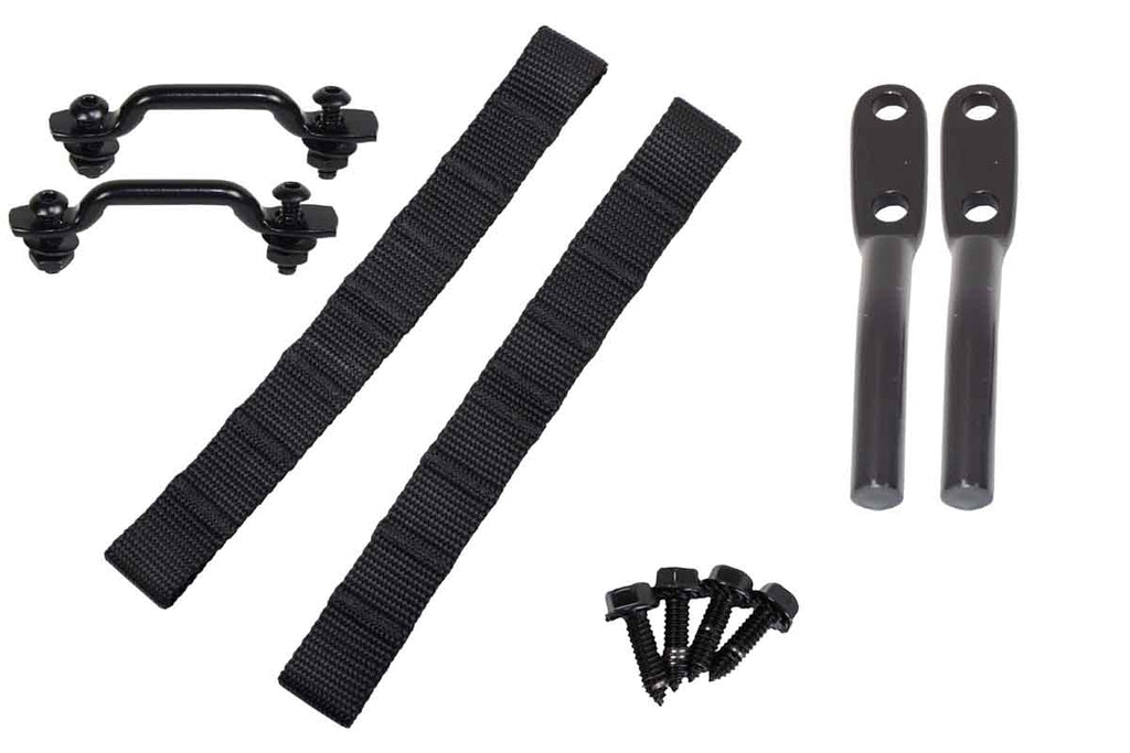 Black Powder Coated Door Strap Kit – TJ Fits TJ - 1997-06