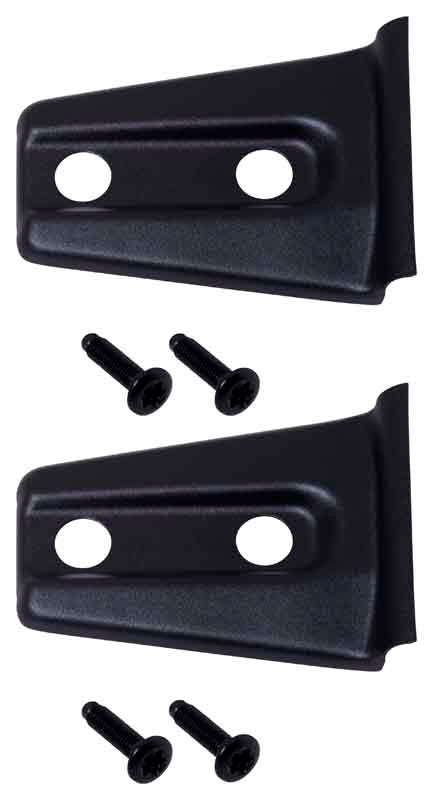Kentrol T-304 stainless steel hinges for Jeep Wrangler JK, showcasing the textured Black powder coated stainless steel 