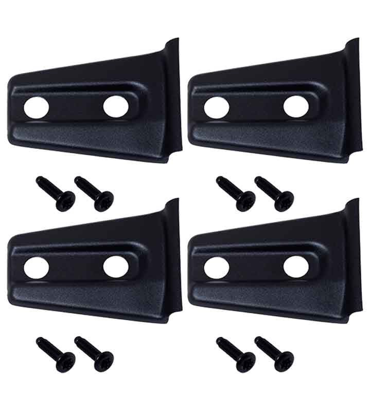 Kentrol T-304 stainless steel hinges for Jeep Wrangler JK, showcasing the Black powder coated stainless steel 
