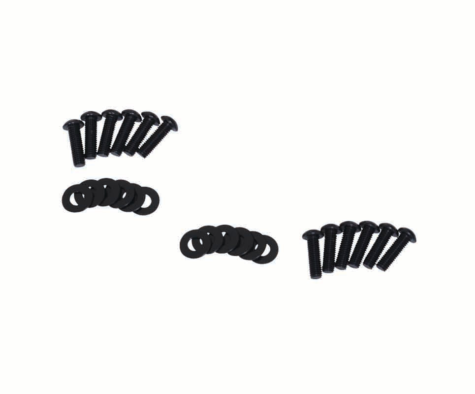 Included hardware for the Kentrol Windshield Supports for 2007-2018 Jeep Wrangler 80574