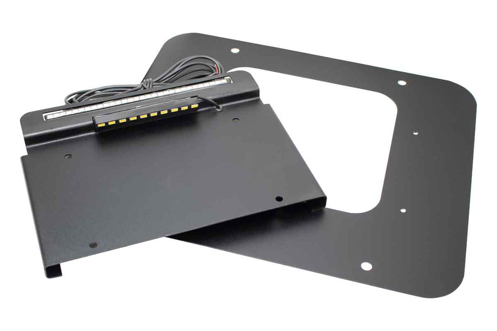 BackSide License Plate Mount with LED Fits 1997-06 TJ Wrangler, Rubicon and Unlimited