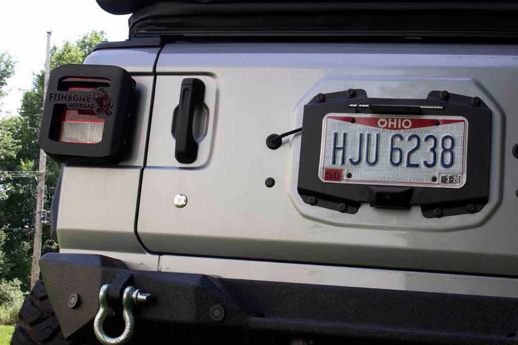 JL Backside License Plate Mount Fits 2018 to Current JL Wrangler