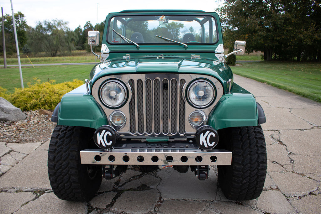 Kentrol Front Bumper w/holes For 1955-1986 Jeep CJ 50429 installed to the vehicle